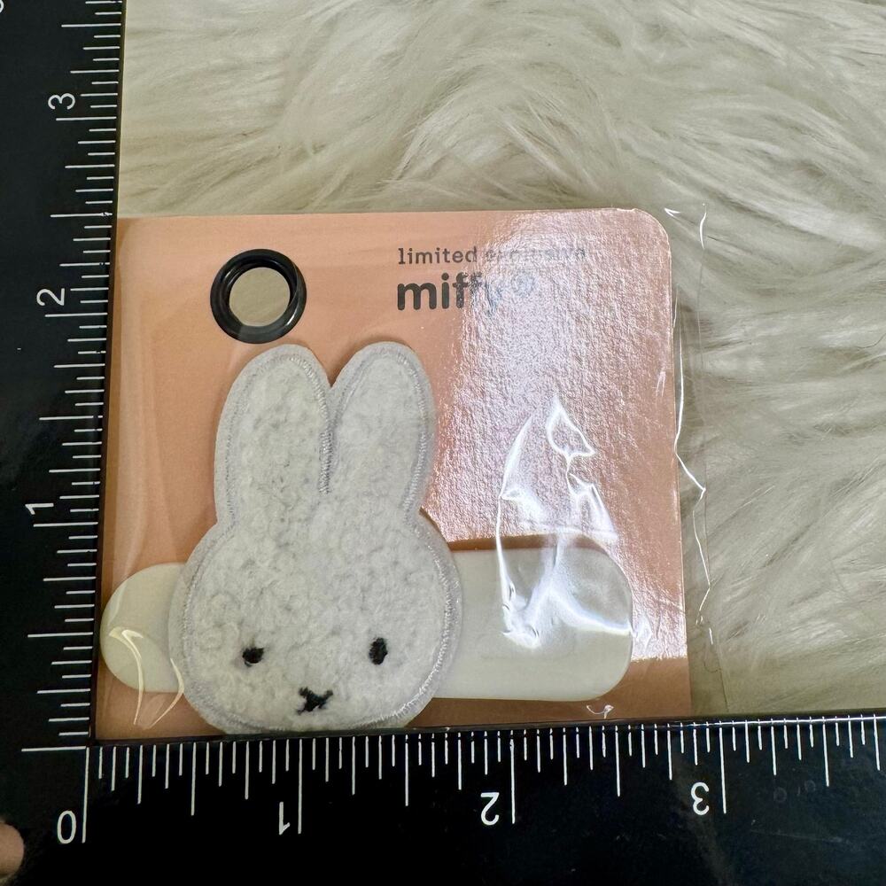 dearcloud x Miffy No Crease Styling Plush Hair Clips - Picture 5 of 7